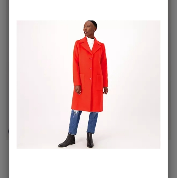 Knee length Red Coat Candice Cameron Bure - Picture 9 of 9